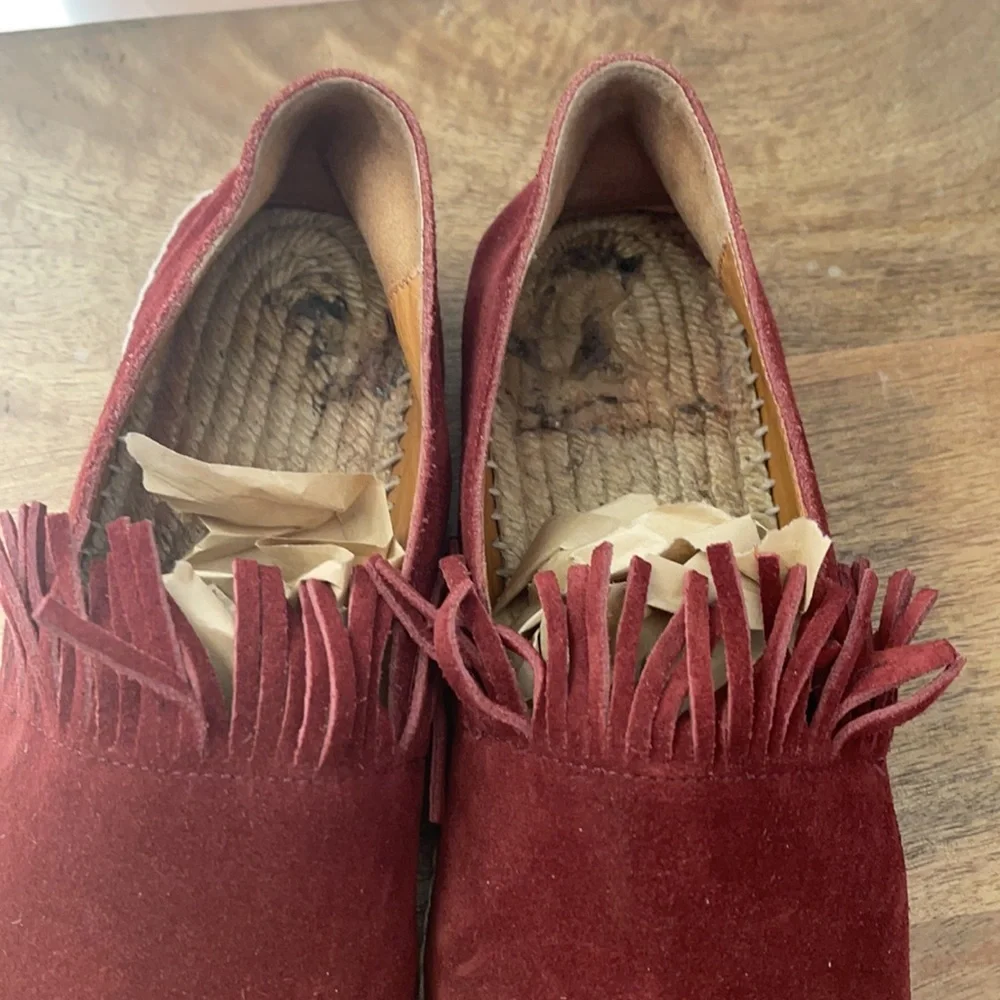 Chloé Fringe Suede Espadrilles 10 | needs insoles